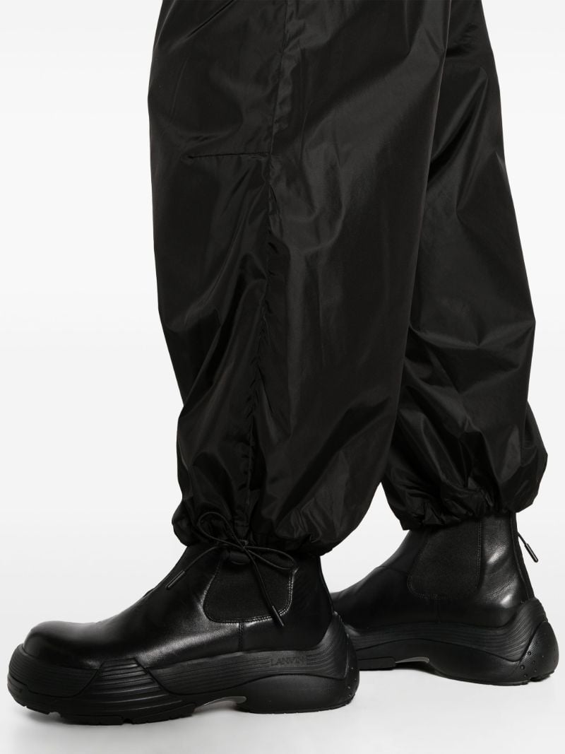 Black Drawstring Straight-leg Track Pants