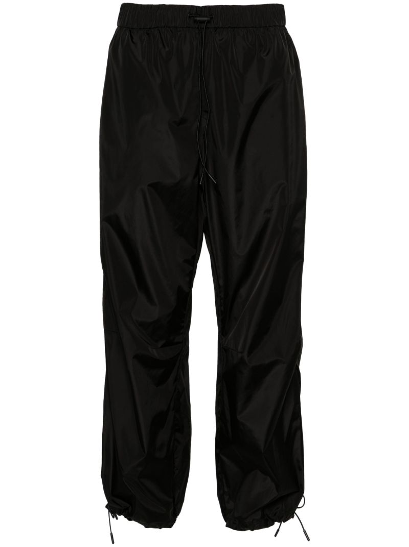 Black Drawstring Straight-leg Track Pants