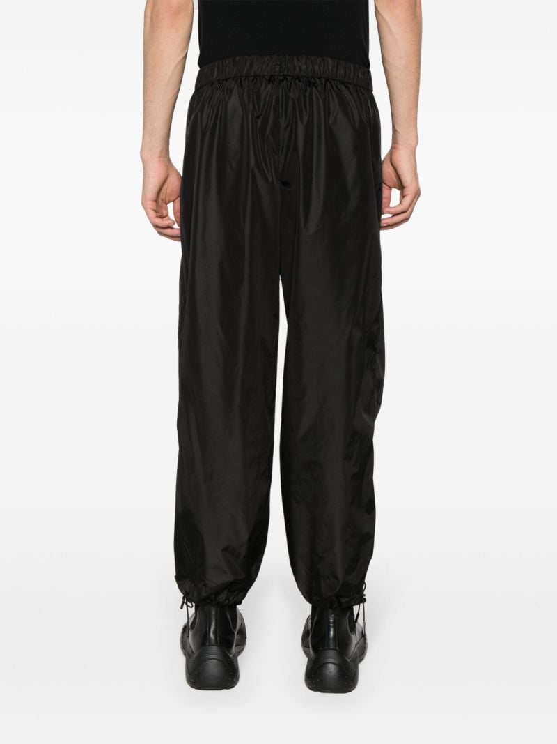 Black Drawstring Straight-leg Track Pants