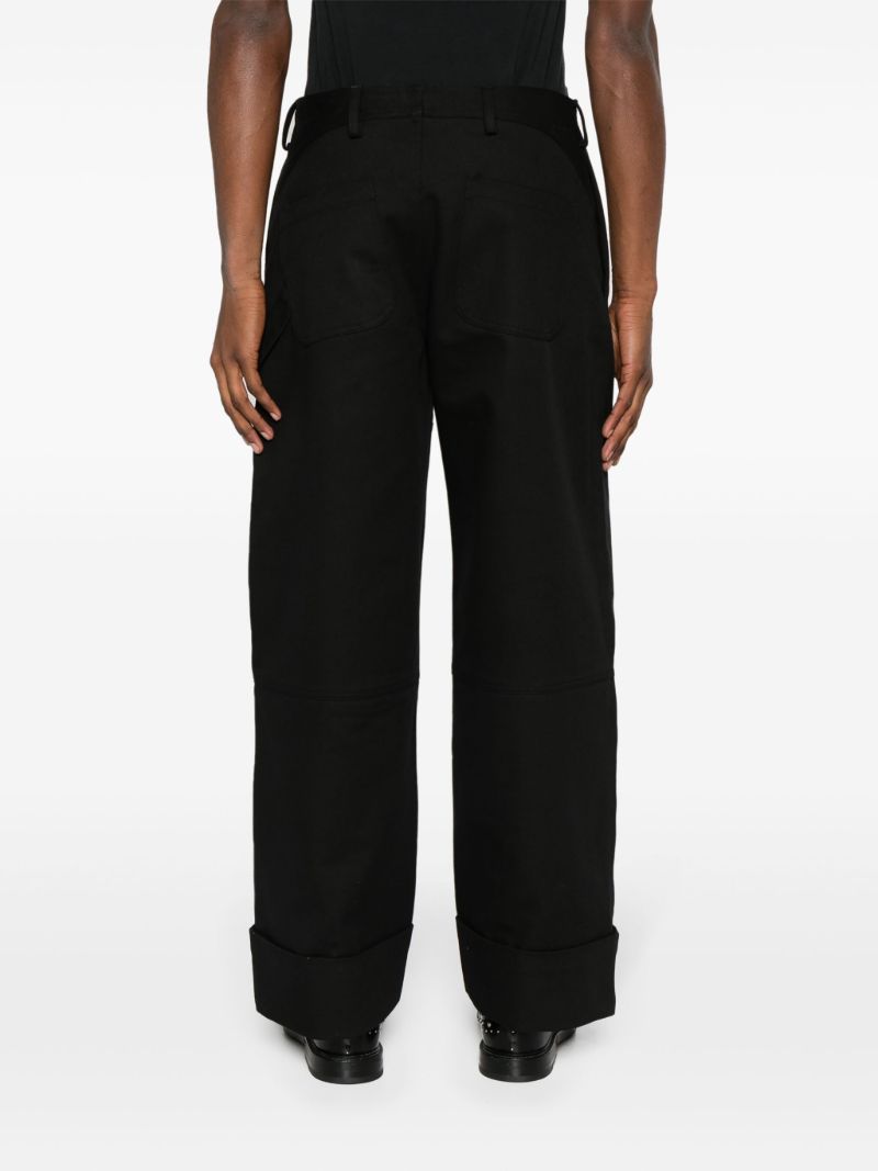 Black Workwear Chaps Cotton Trousers