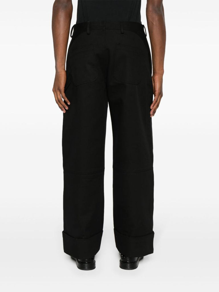 Black Workwear Chaps Cotton Trousers