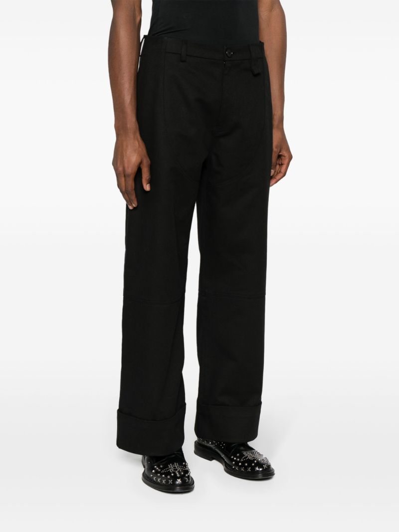 Black Workwear Chaps Cotton Trousers