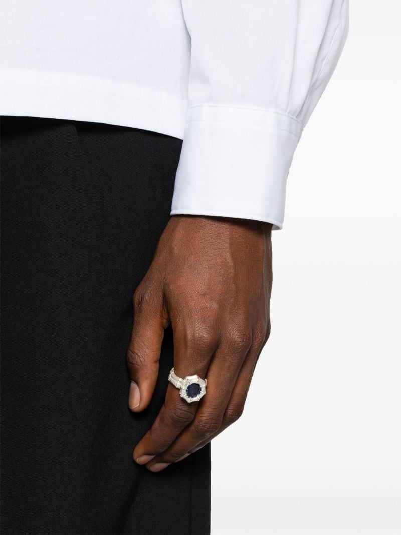Sterling Silver Bound Willow Sapphire Ring