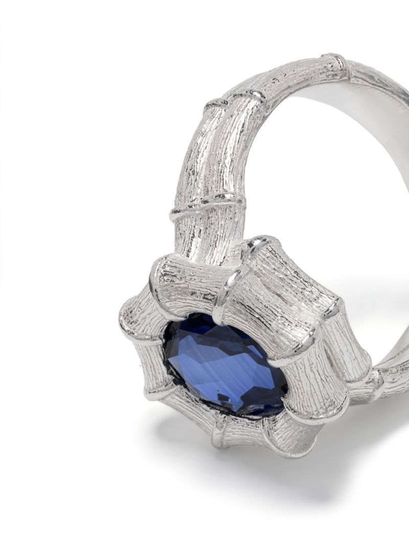 Sterling Silver Bound Willow Sapphire Ring