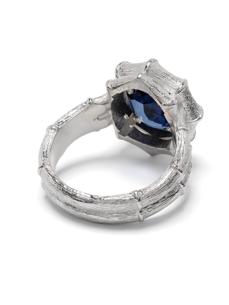Sterling Silver Bound Willow Sapphire Ring