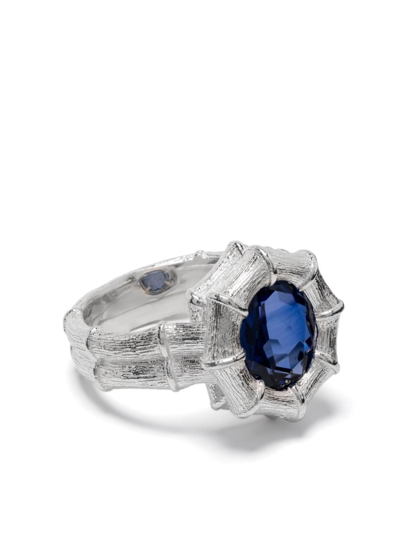 Sterling Silver Bound Willow Sapphire Ring