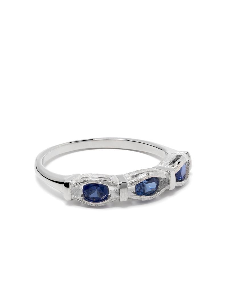 Sterling Silver Sacred Oak Sapphire Ring