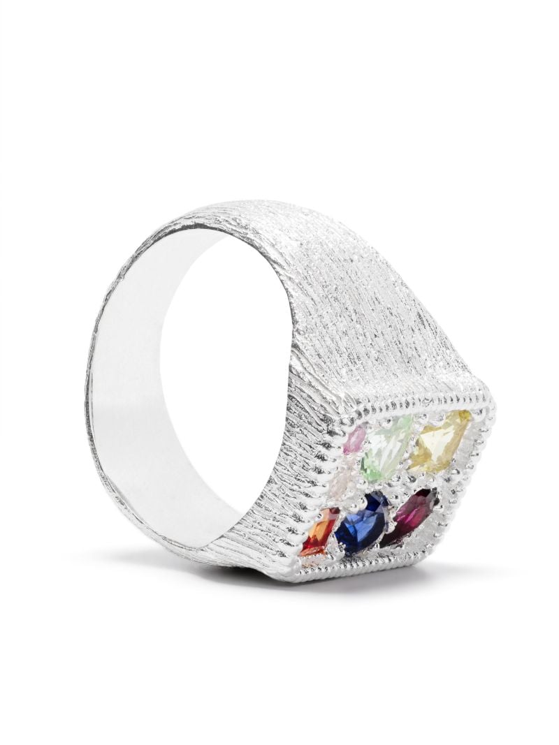 Sterling Silver Cottage Garden Sapphire Ring