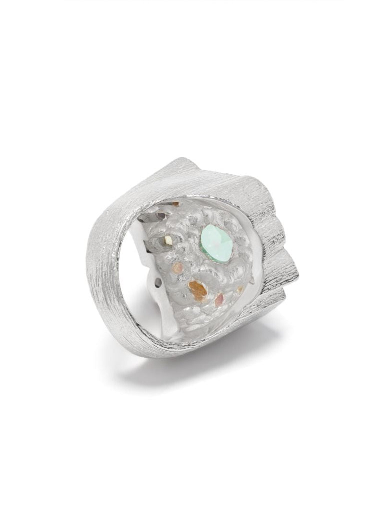 Sterling Silver Cottage Garden Sapphire Ring