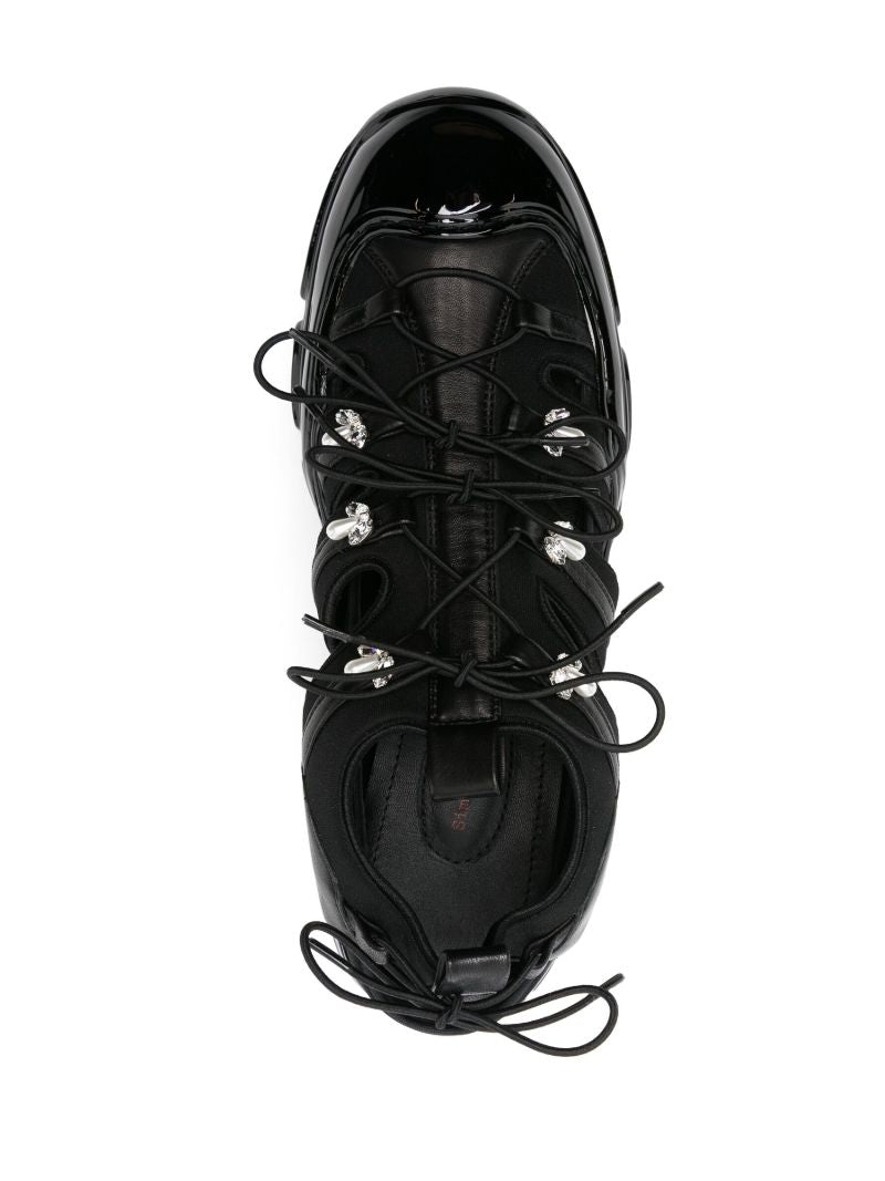 Black Tracker Cut-out Sneakers