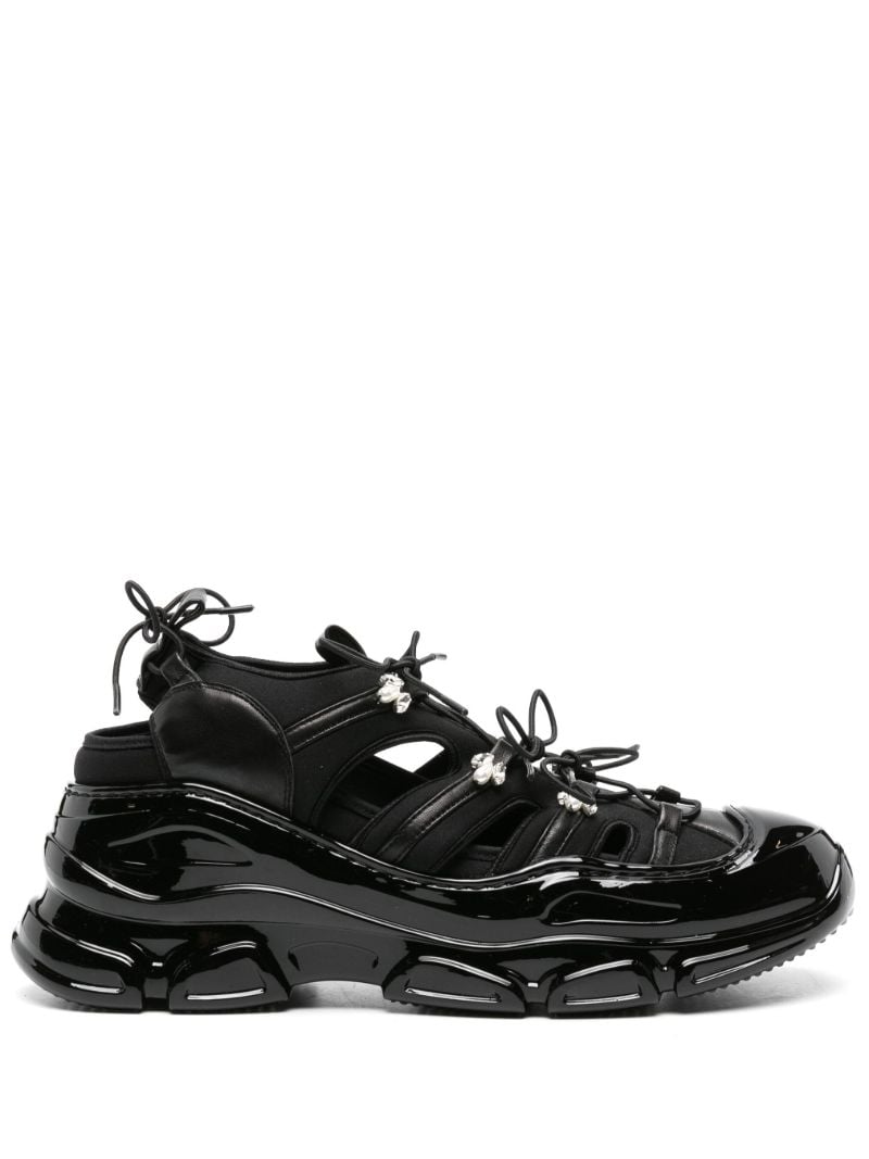 Black Tracker Cut-out Sneakers