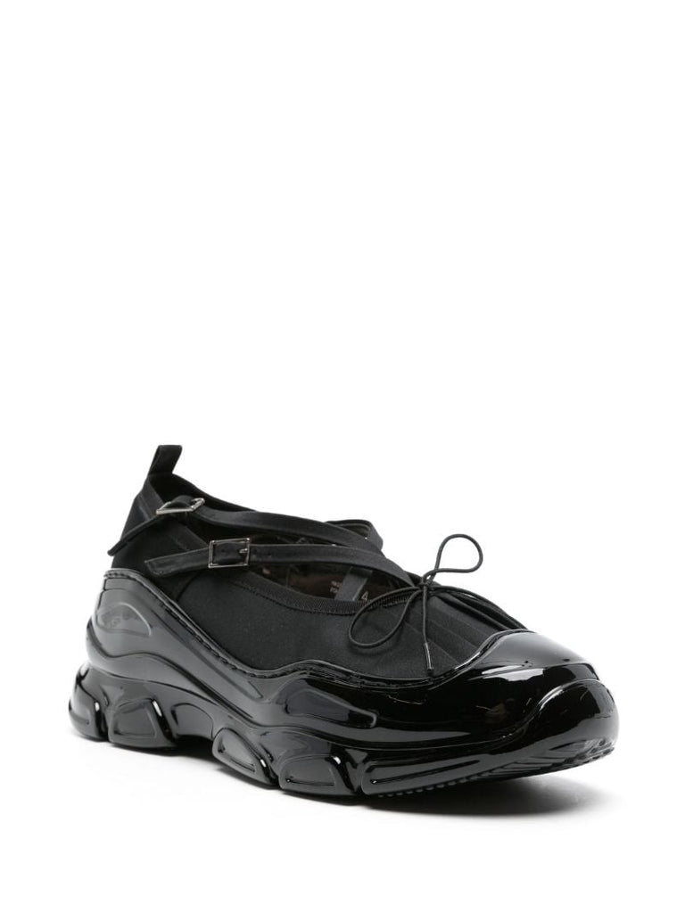 Black Criss-cross Tracker Sneakers