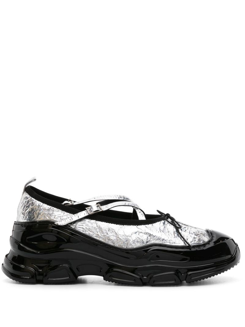 Silver Tracker Metallic Ballet Sneakers