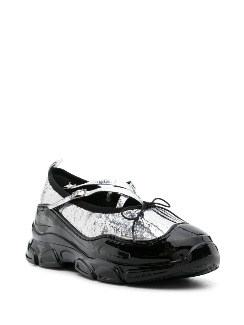 Silver Tracker Metallic Ballet Sneakers