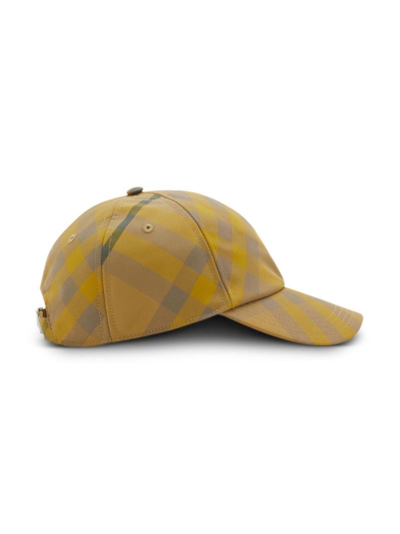 Yellow Checked Cotton Cap