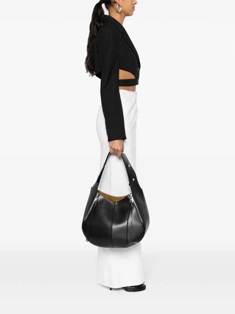 Black Skull Leather Shoulder Bag