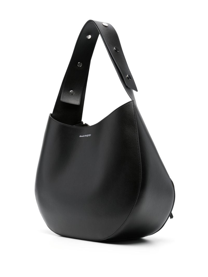 Black Skull Leather Shoulder Bag