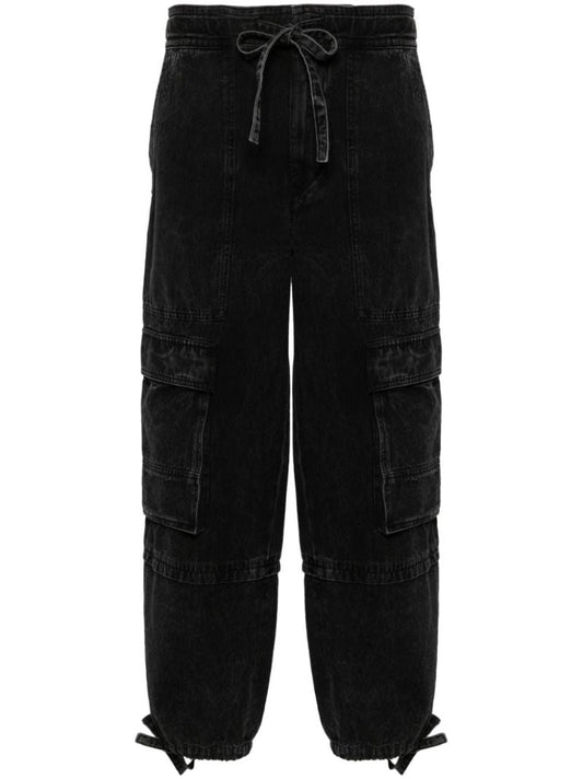 Black Ivy Cropped Cargo Jeans