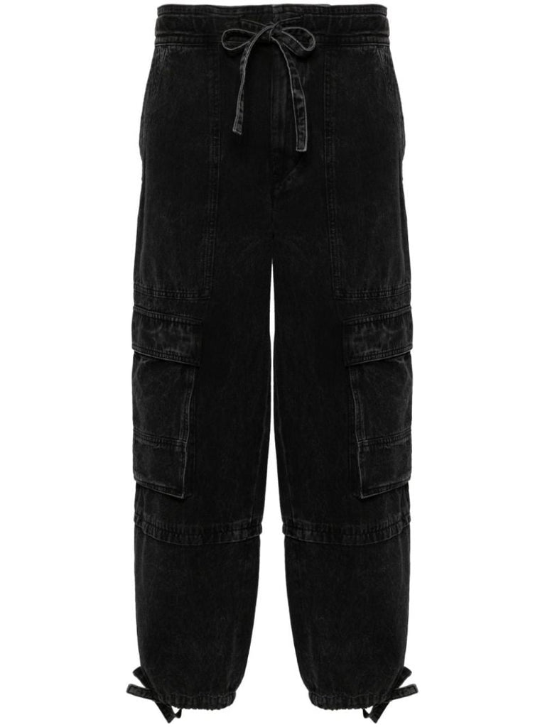 Black Ivy Cropped Cargo Jeans