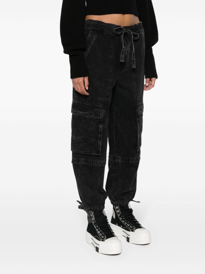 Black Ivy Cropped Cargo Jeans