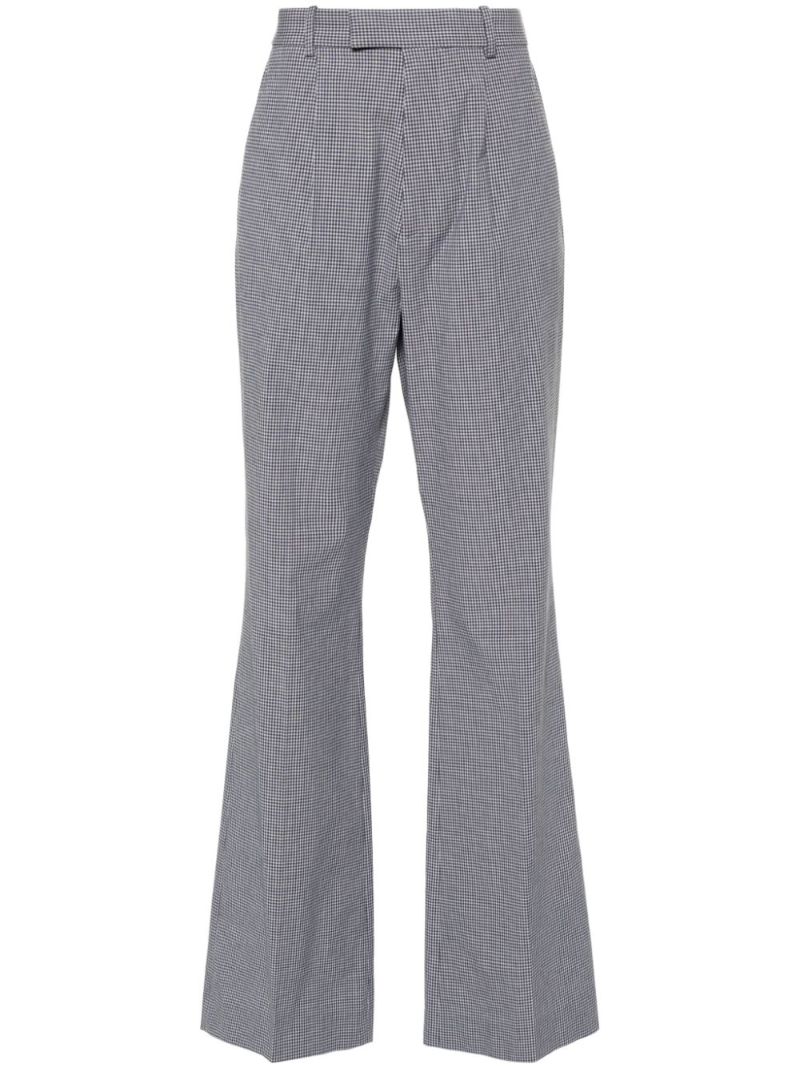 Black Ray Prince of Wales Flared Trousers