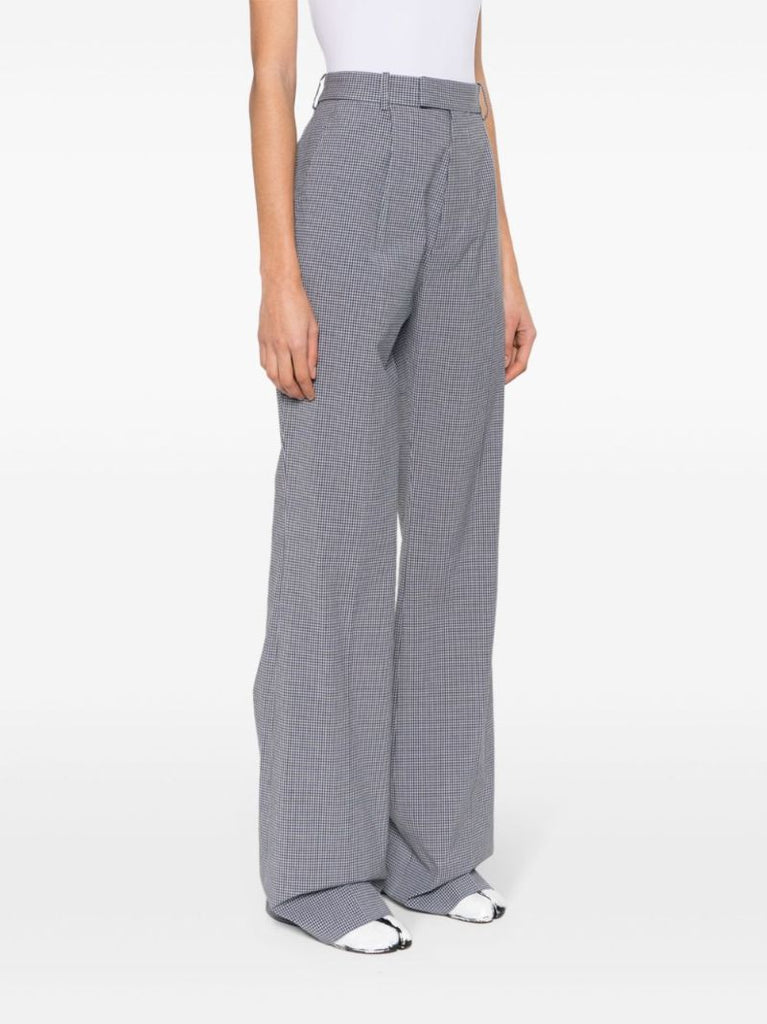 Black Ray Prince of Wales Flared Trousers