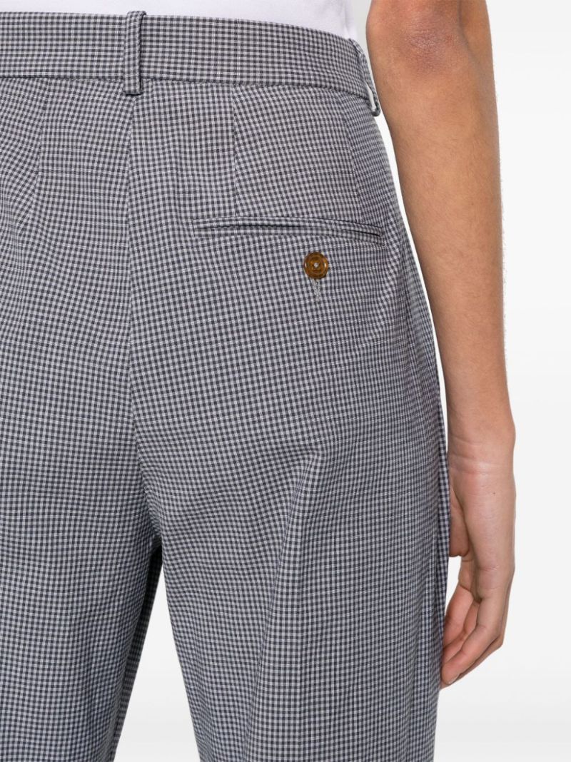 Black Ray Prince of Wales Flared Trousers
