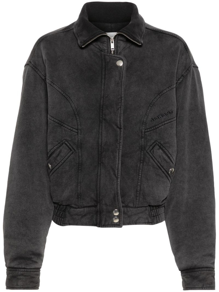 Black Paverti Cotton Bomber Jacket