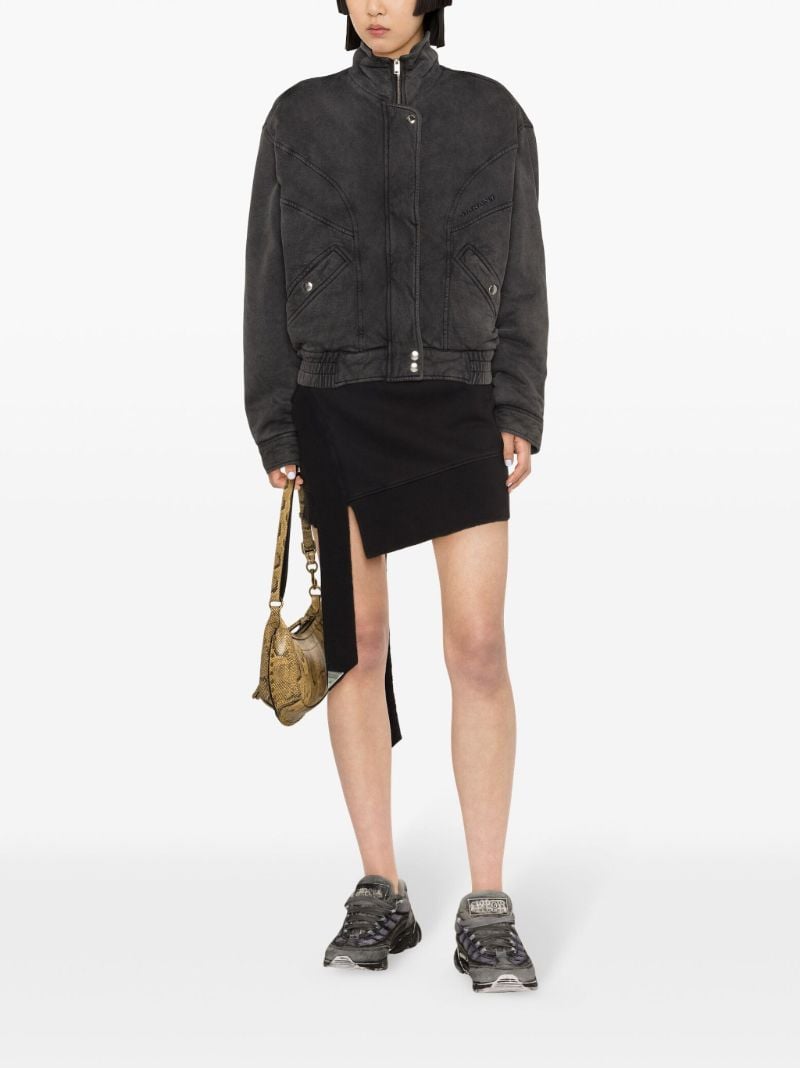 Black Paverti Cotton Bomber Jacket