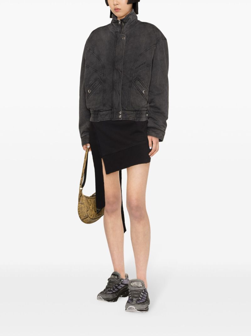 Black Paverti Cotton Bomber Jacket