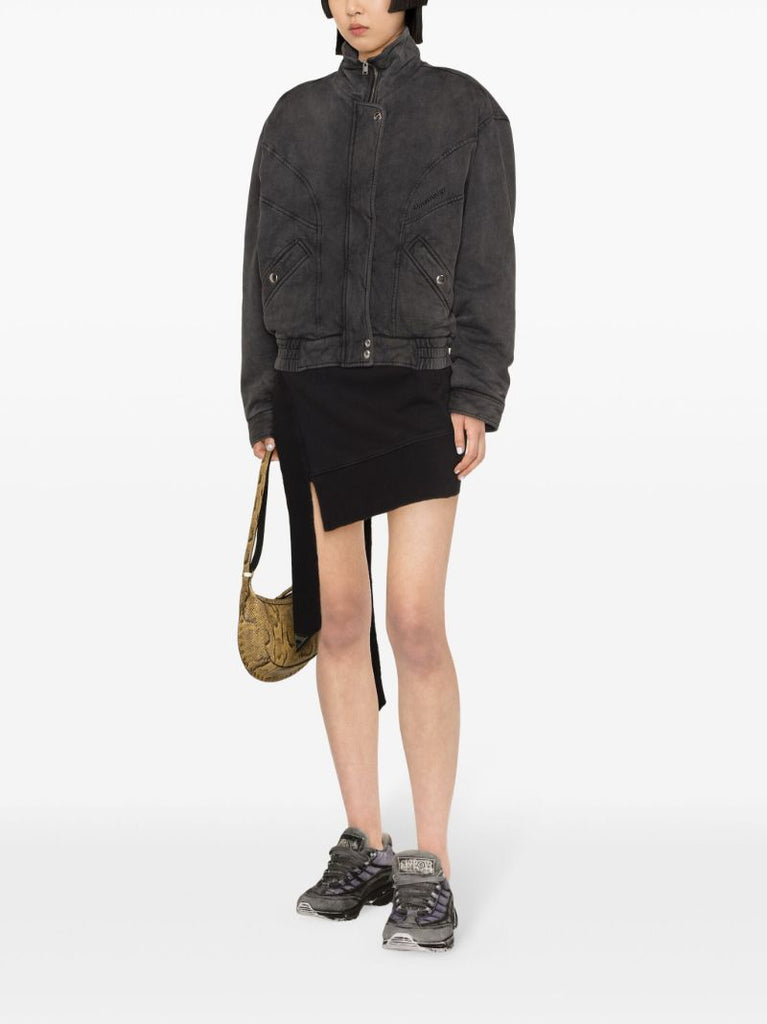 Black Paverti Cotton Bomber Jacket