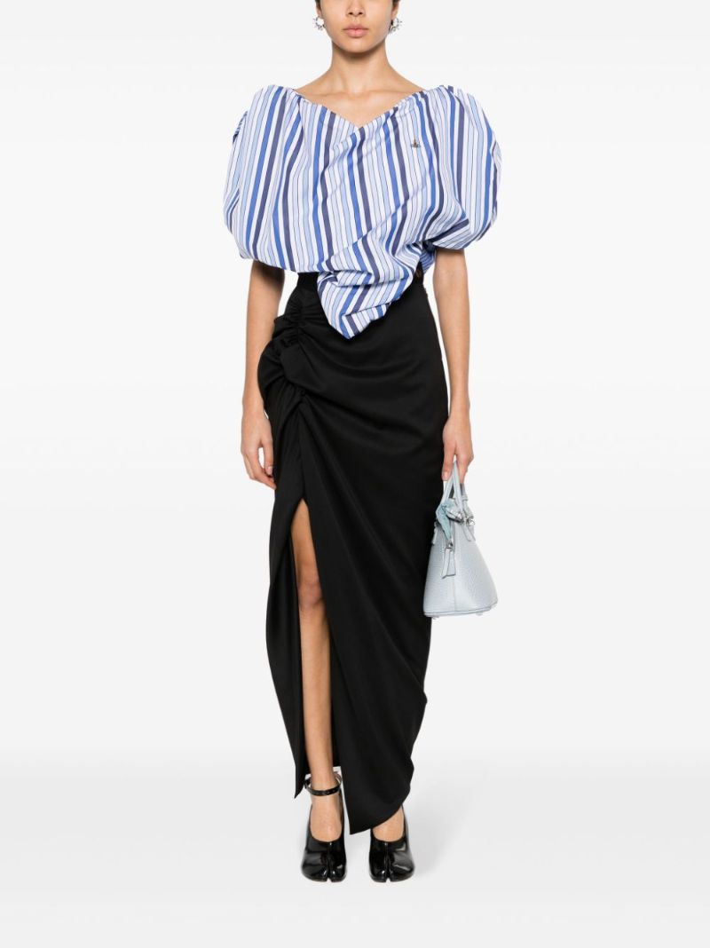 Black Panther Draped Maxi Skirt