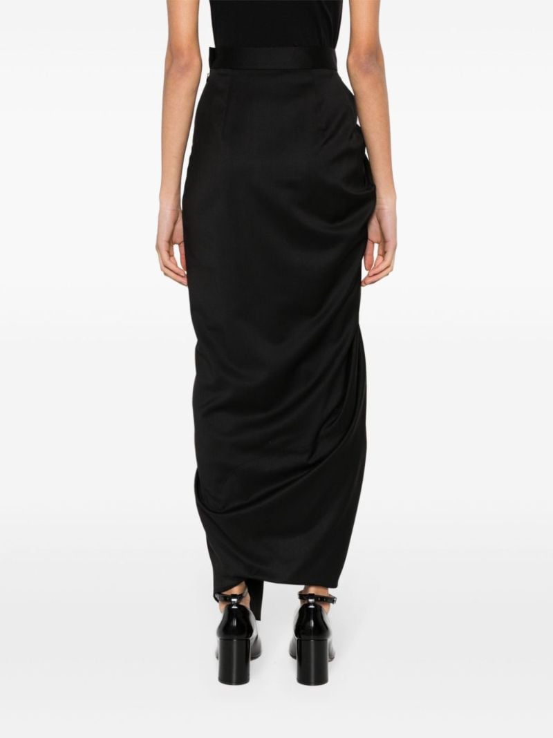 Black Panther Draped Maxi Skirt