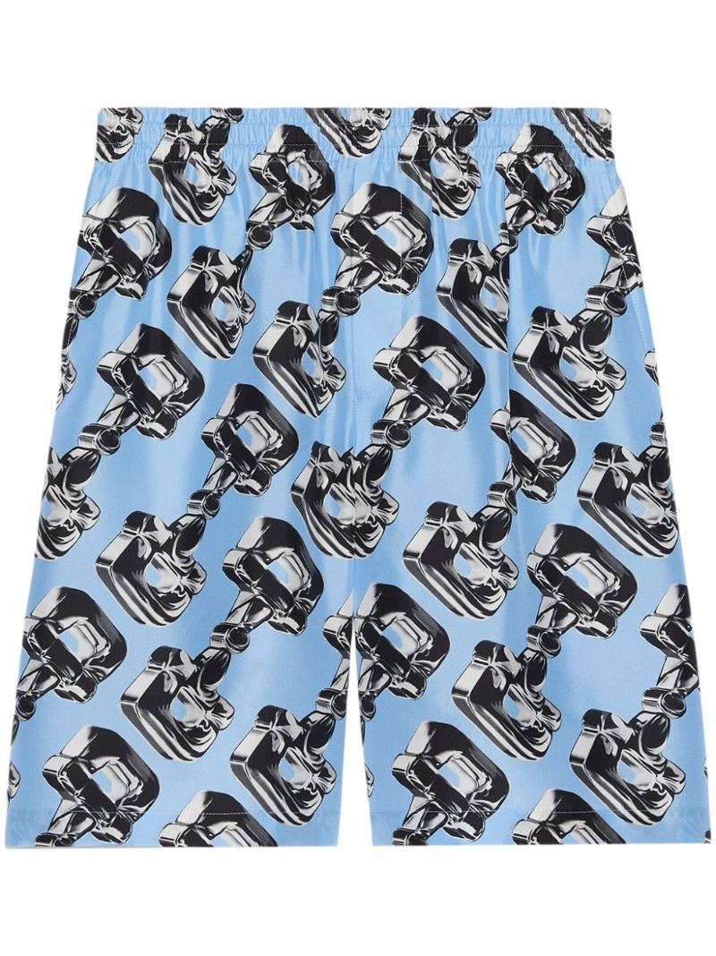 3d Glass Horsebit-print Shorts