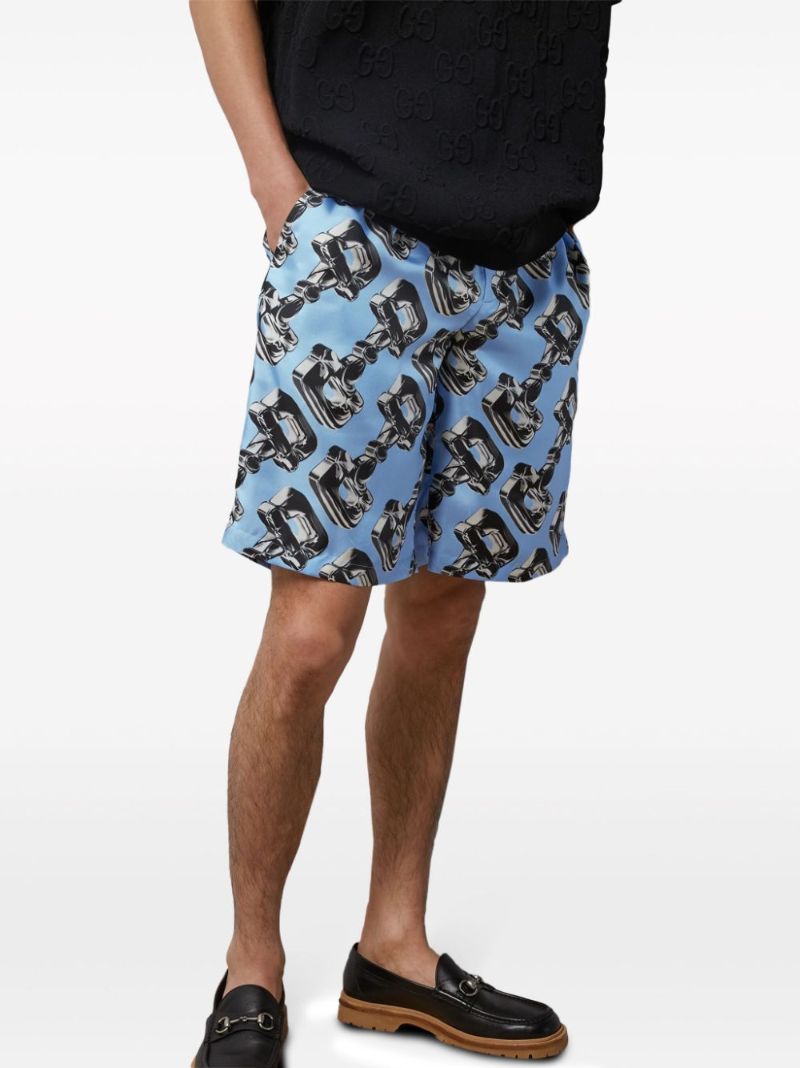 3d Glass Horsebit-print Shorts