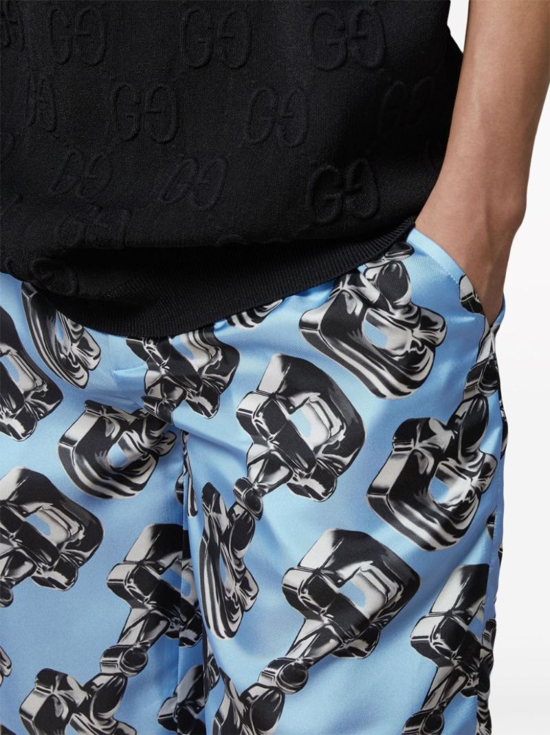 3d Glass Horsebit-print Shorts