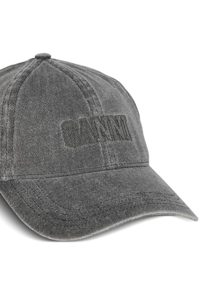 Grey Logo-embroidered Denim Cap