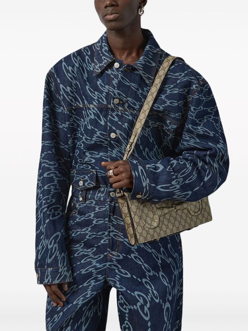 Wavy Gg-print Denim Jacket