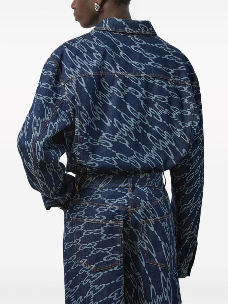 Wavy Gg-print Denim Jacket