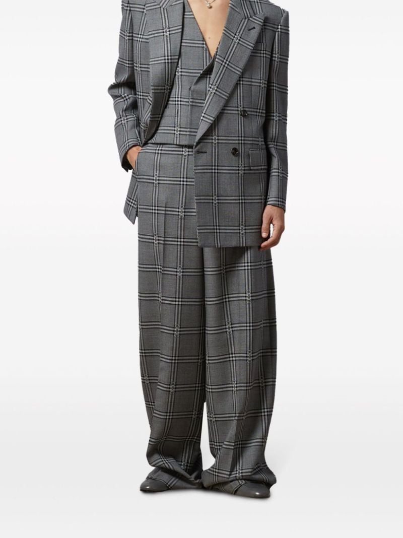 Horsebit Check Tailored Trousers
