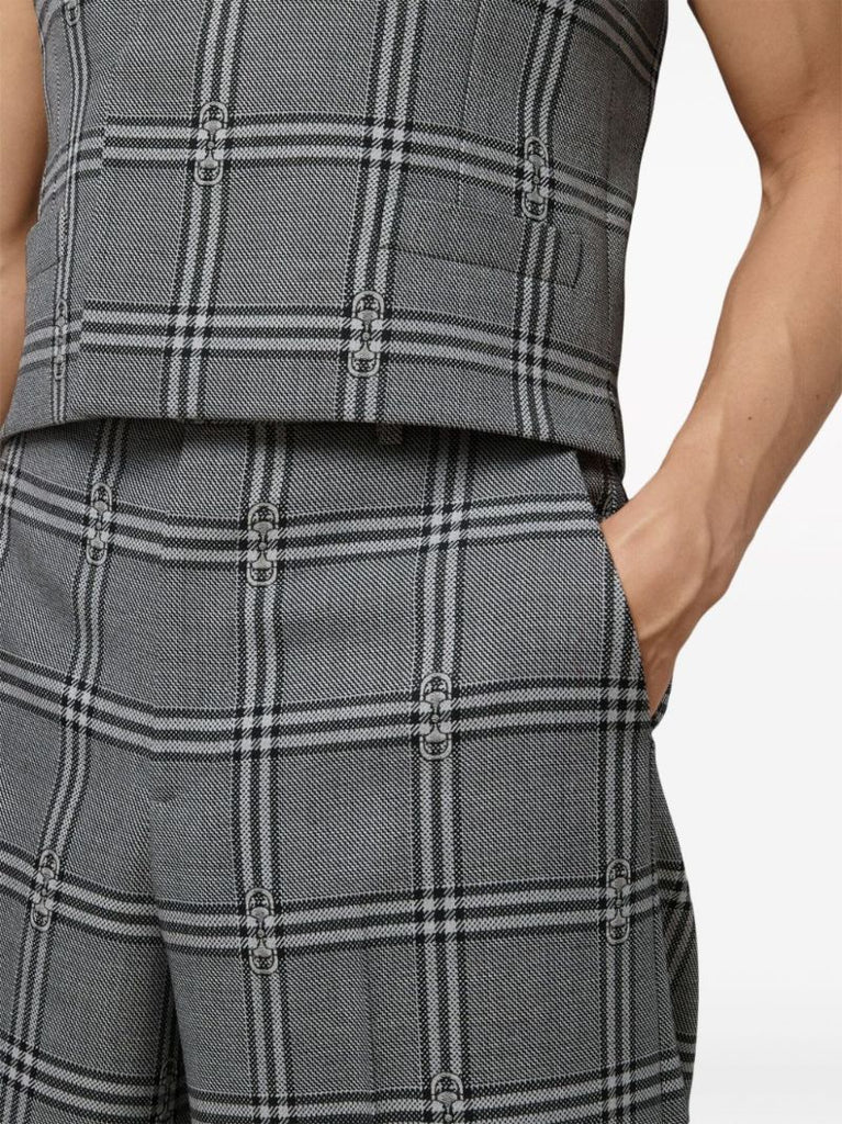 Horsebit Check Tailored Trousers