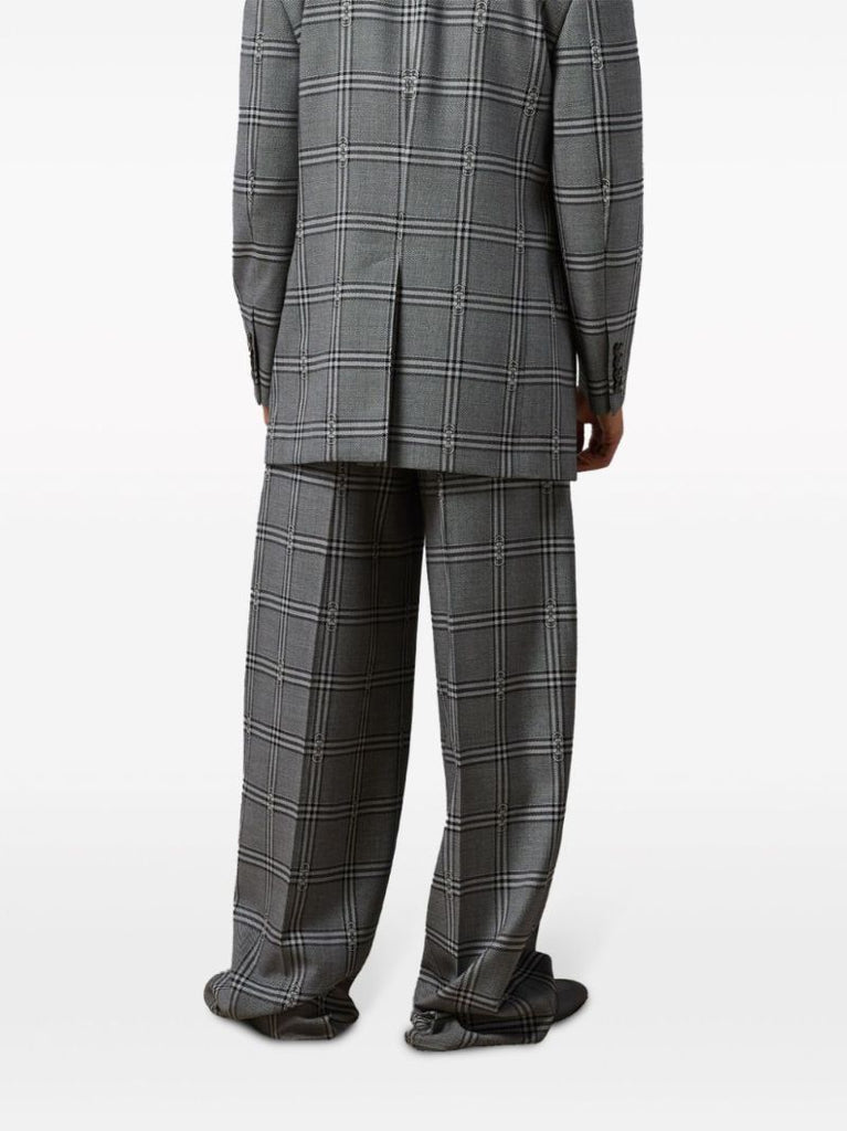 Horsebit Check Tailored Trousers