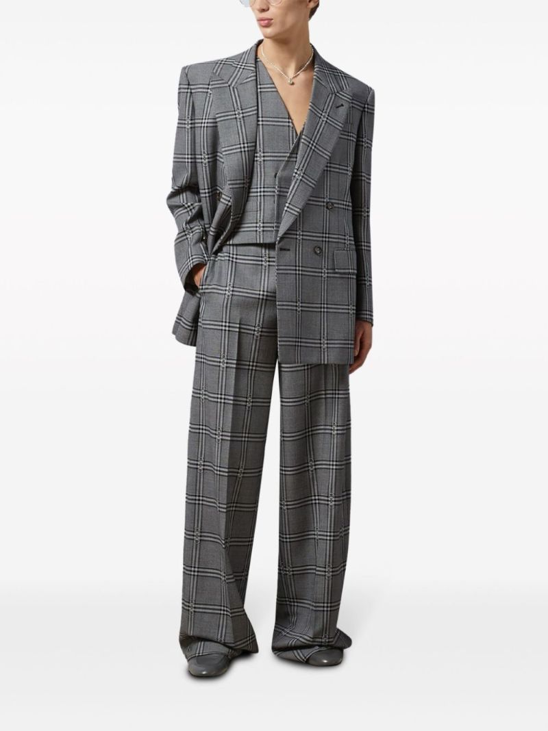 Horsebit Check Tailored Trousers