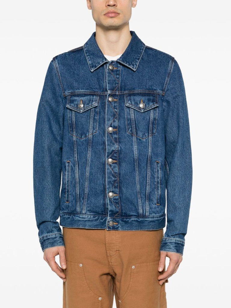 Blue Pa AppliquÃ_x0083_Â© Denim Jacket