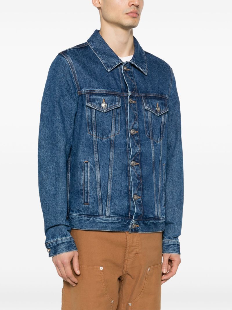 Blue Pa AppliquÃ_x0083_Â© Denim Jacket