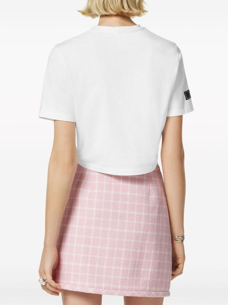 White Logo-embellished Cotton T-shirt