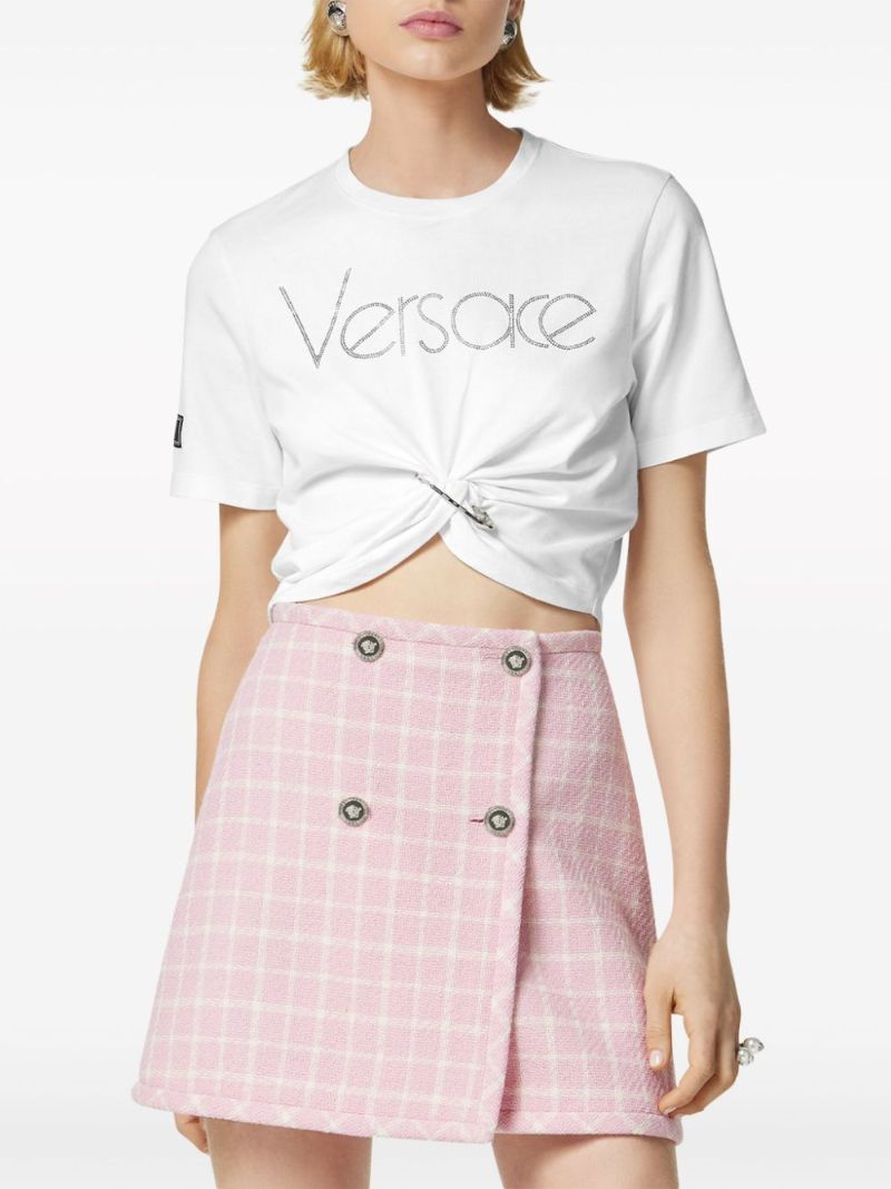 White Logo-embellished Cotton T-shirt