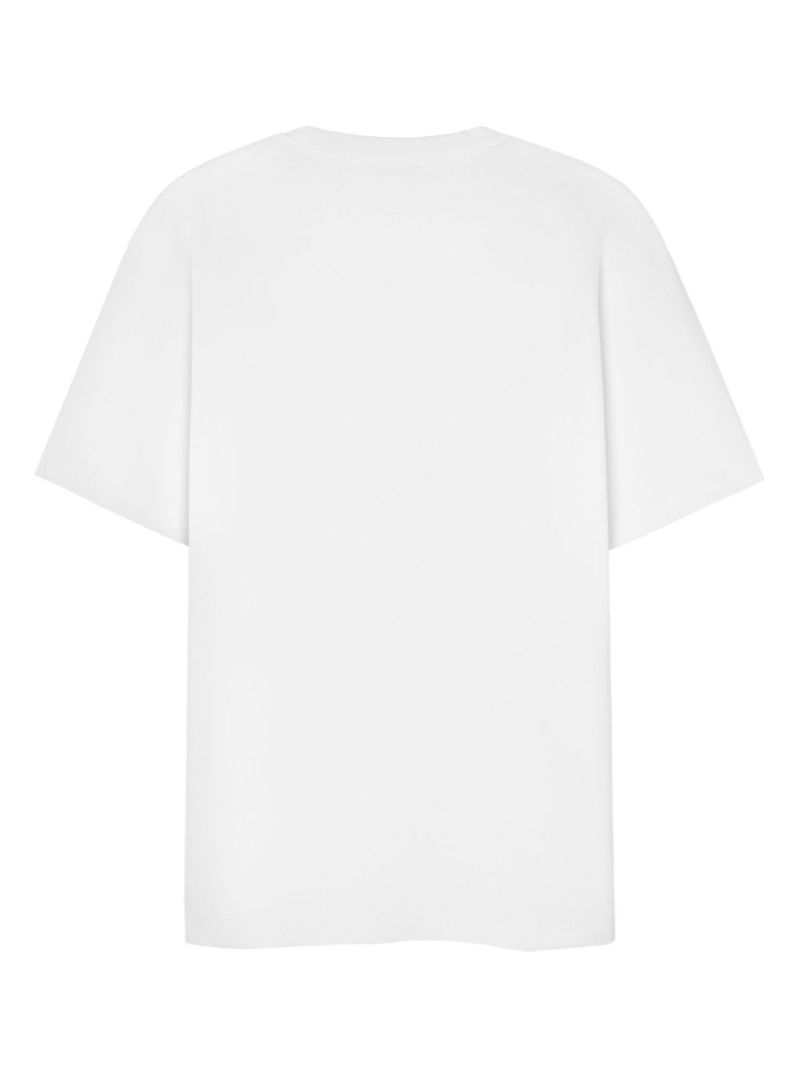 White Medusa Sliced Cotton T-shirt