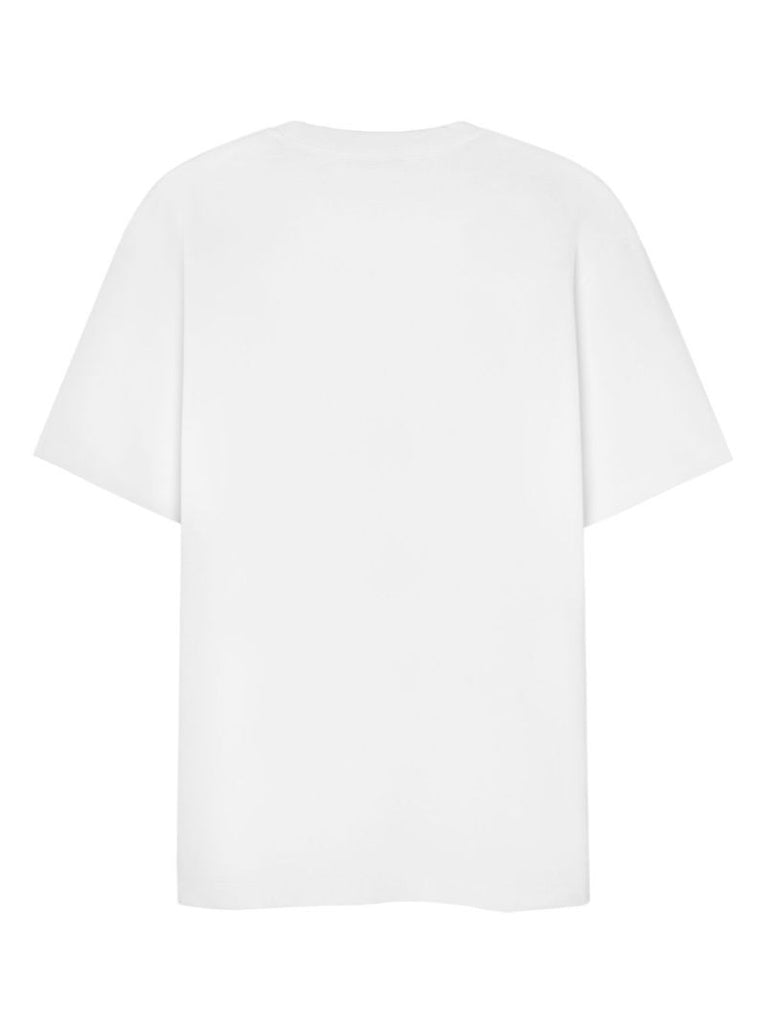 White Medusa Sliced Cotton T-shirt