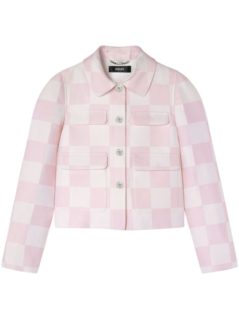 Pink Contrasto Cropped Jacket